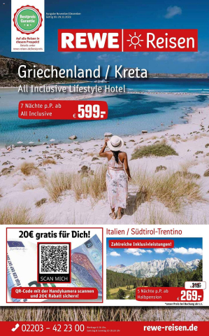 REWE Reisen Prospekt cover image